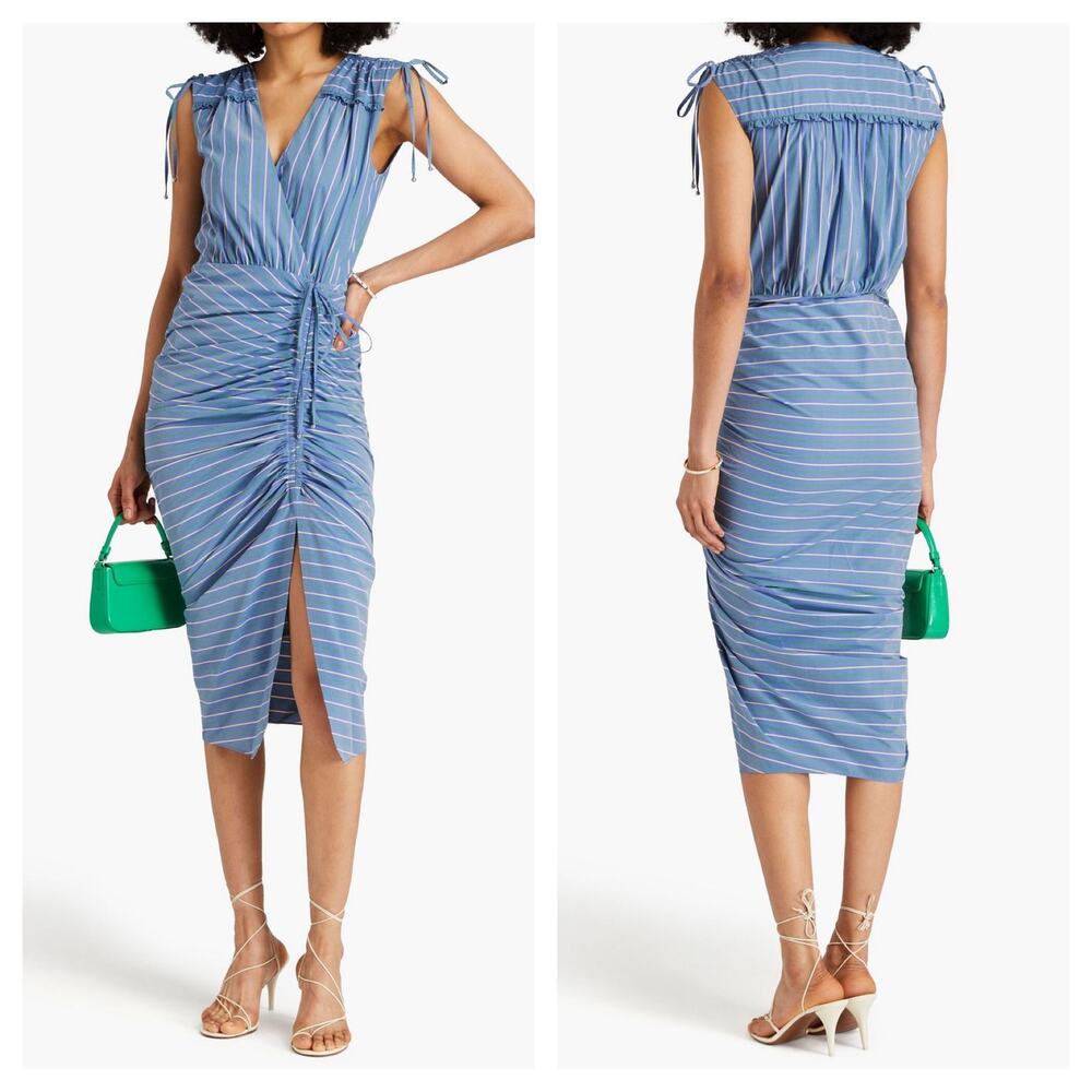New Veronica Beard Teagan Stripe Midi Dress Size 2